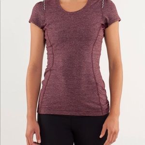 Lululemon Star Runner Top Bordeaux Drama Stripe
